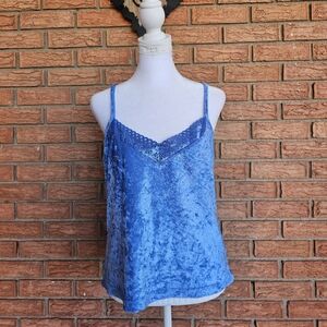 Xhilaration Blue Velvet Women's Sleep Top Size L